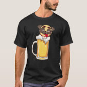 ビールおもしろい犬のオーナーパグビールピッチャー飲みGa Tシャツ (正面)