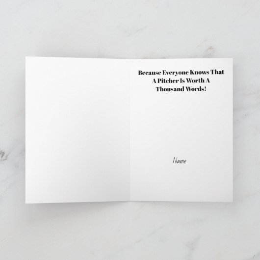 ビールおもしろい誕生日カード投手 シーズンカード (内部)