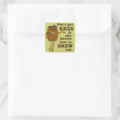 ビールおもしろい醸造者 スクエアシール (バッグ)