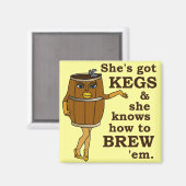 ビールおもしろい醸造者 マグネット (正面/裏面)