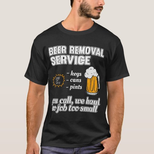 ビールおもしろい除去サービスTシャツ Tシャツ (正面)