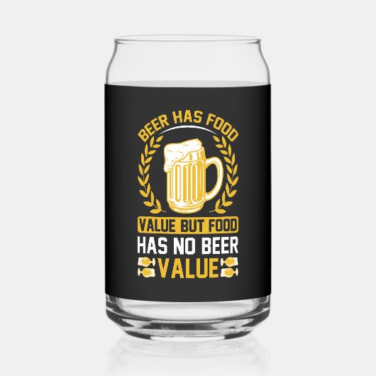 ビールおもしろい食品価値ワードアート ガラス缶 (正面)