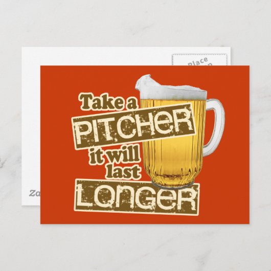 ビールおもしろい飲みユーモア ポストカード (正面/裏面)