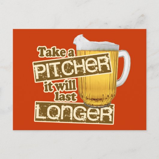 ビールおもしろい飲みユーモア ポストカード (正面)