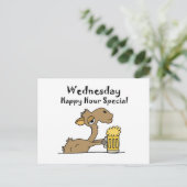 ビールおもしろい飲みラクダ ポストカード (スタンド正面)