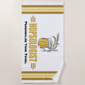 ビールおもしろい飲み ビーチタオル (正面)