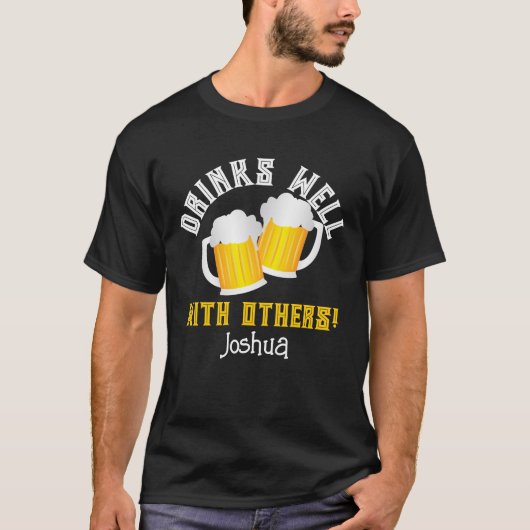 ビールおもしろい飲料引用文 Tシャツ (正面)