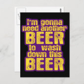 ビールおもしろい飲料 ポストカード (正面/裏面)