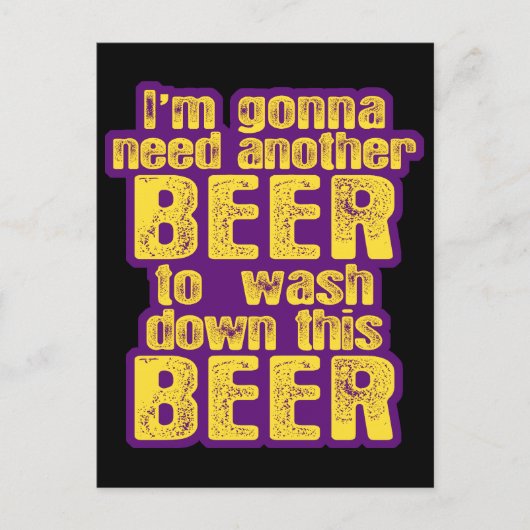 ビールおもしろい飲料 ポストカード (正面)