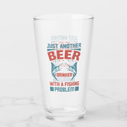 ビールおもしろい魚釣りワードアート タンブラーグラス (裏面)