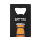 ビールおもしろいI得このカードボトルオープナー クレジットカード栓抜き (正面)