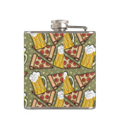 ビールおよびピザグラフィックパターン フラスク (裏面)