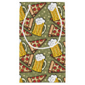 ビールおよびピザグラフィック スモールペーパーバッグ (裏面)