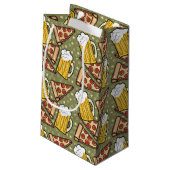 ビールおよびピザグラフィック スモールペーパーバッグ (裏面アングル)