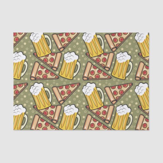 ビールおよびピザグラフィック 薄葉紙 (正面)