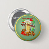 ビールおよびプレッツェルそこは代理ではないです。 ボタン 缶バッジ (正面&裏面)