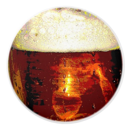 ビールおよび泡の陶磁器のノブ セラミックノブ (正面)
