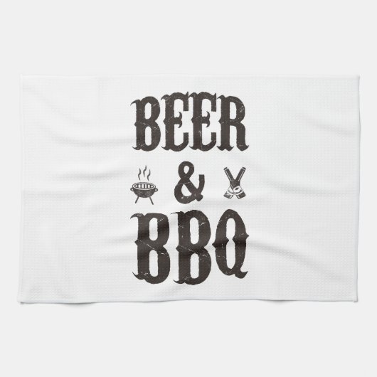 ビールおよびBBQ キッチンタオル (横)