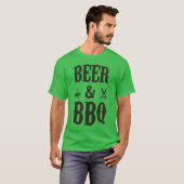 ビールおよびBBQ Tシャツ (正面フル)