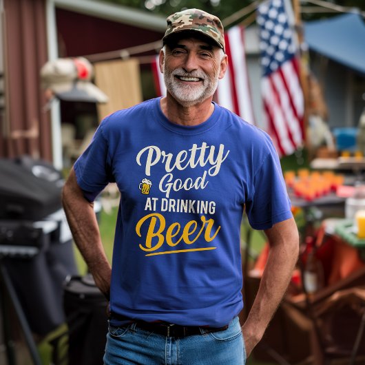 ビールかわいらしTシャツの飲み方が得意 – おもしろい Beer Tシャツ