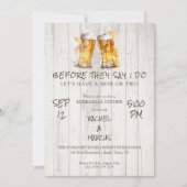 ビールか２杯飲んでから、結婚式の予行演習の食事会だ 招待状 (正面)
