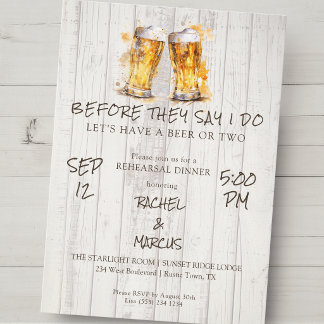 ビールか２杯飲んでから、結婚式の予行演習の食事会だ 招待状
