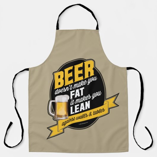 ビールがあなたをスリムにする エプロン (正面)