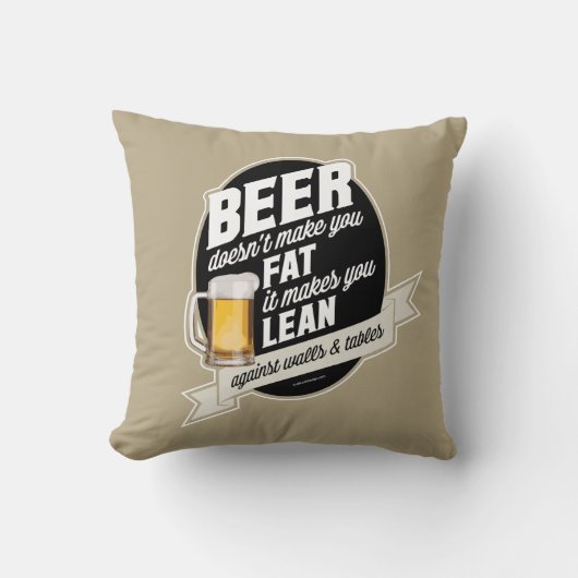 ビールがあなたをスリムにする クッション (正面)