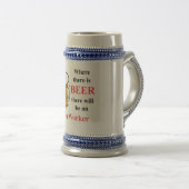 ビールがあるところで-労働者にアイロンをかけて下さい ビールジョッキ (正面右)