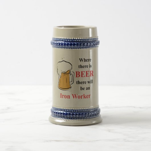 ビールがあるところで-労働者にアイロンをかけて下さい ビールジョッキ (中央)