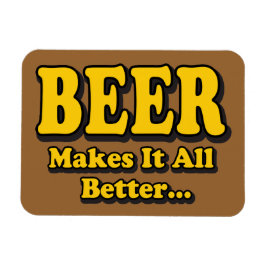 ビールがあればなんとかなる - おもしろいビール愛好家のスローガン マグネット
