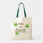 ビールがこぼれるまでシャムロックを振る トートバッグ (裏面)