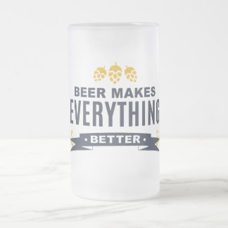 ビールがすべてをより良くするフロストガラス マグ