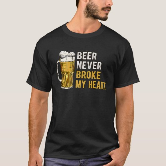 ビールがビールの飲み独身の物を壊さない Tシャツ (正面)