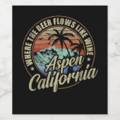 ビールがワインのように流れる《植物》アスペンカリフォルニア ワインラベル (シングルラベル)