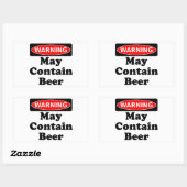 ビールが入る場合がある 長方形シール (シート)