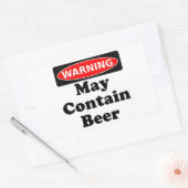 ビールが入る場合がある 長方形シール (封筒)