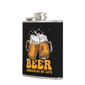 ビールが命に染み渡る フラスク (左)