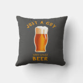 ビールが大好きな男 クッション (裏面)