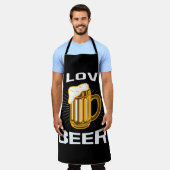 ビールが大好き エプロン (着用した状態)