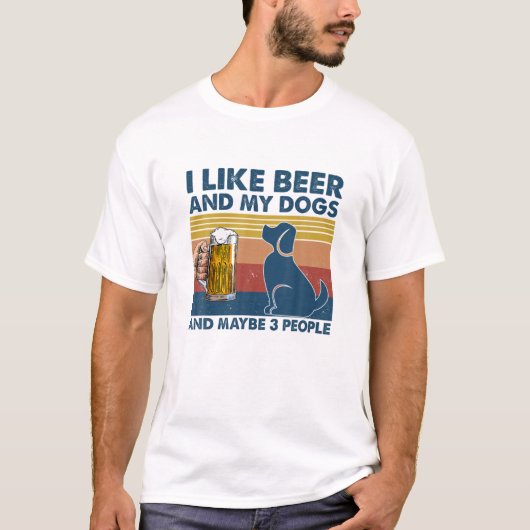 ビールが好きだ Tシャツ (正面)