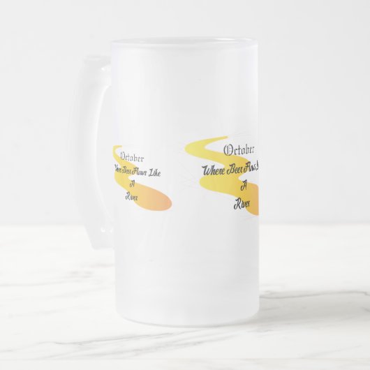 ビールが川のように流れるオクトバー フロストグラスビールジョッキ (正面左)