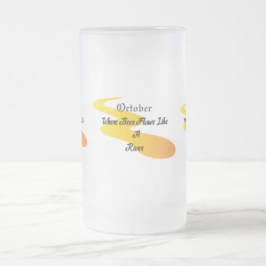 ビールが川のように流れるオクトバー フロストグラスビールジョッキ (中央)