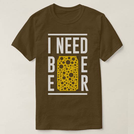 ビールが必要 Tシャツ (デザイン正面)