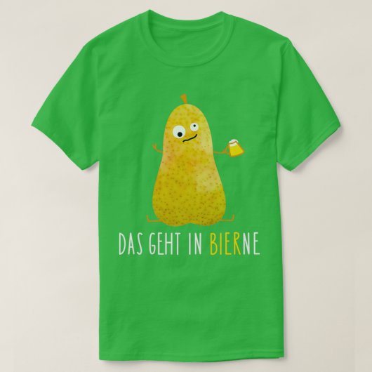ビールが梨に直撃する時 Tシャツ (デザイン正面)
