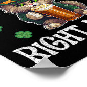 ビールが欲しい右ニャーキャットGlSt patricks daySh ポスター (角)