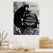 ビールが欲しい – 禁止バンパー広告 ポスター (キッチン)