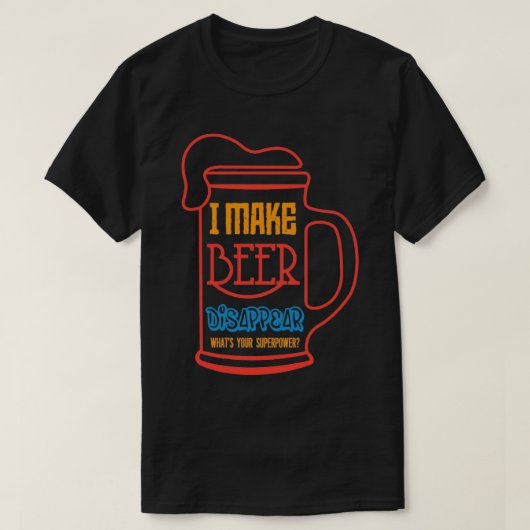 ビールが消える魔法使い Tシャツ (デザイン正面)