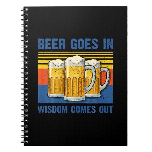 ビールが知恵来出ヴィンテージ誕生日 ノートブック (正面)