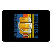 ビールが知恵来出ヴィンテージ誕生日 マグネット (横)